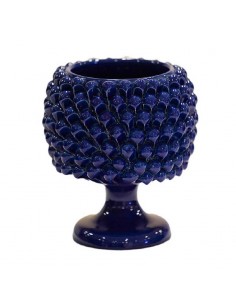 Vaso Cachepot  blu lucido