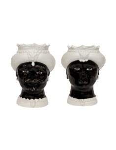 Testa di Moro Res Parva Praetiosa bianco antico nero lucido