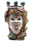 Teste di Moro in ceramica di Caltagirone collezione Mediterraneo Verus